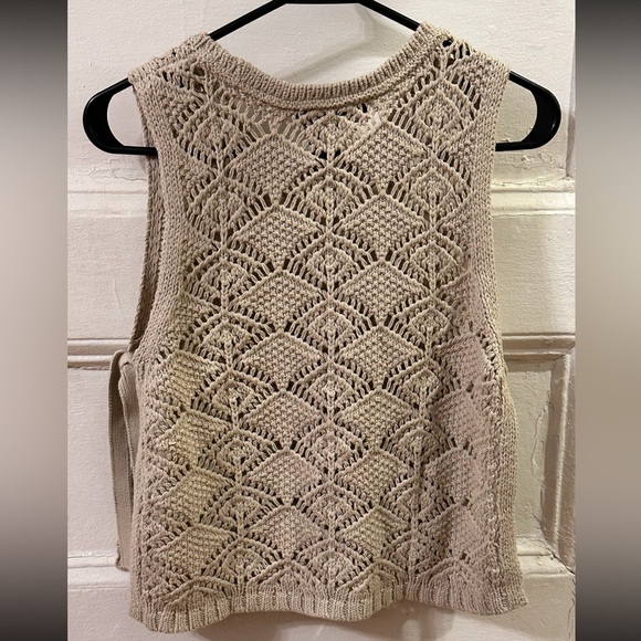 NWOT DKNY Jeans Beige Knit Sleeveless Top - Picture 5 of 7